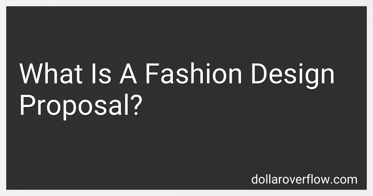 What Is A Fashion Design Proposal? image