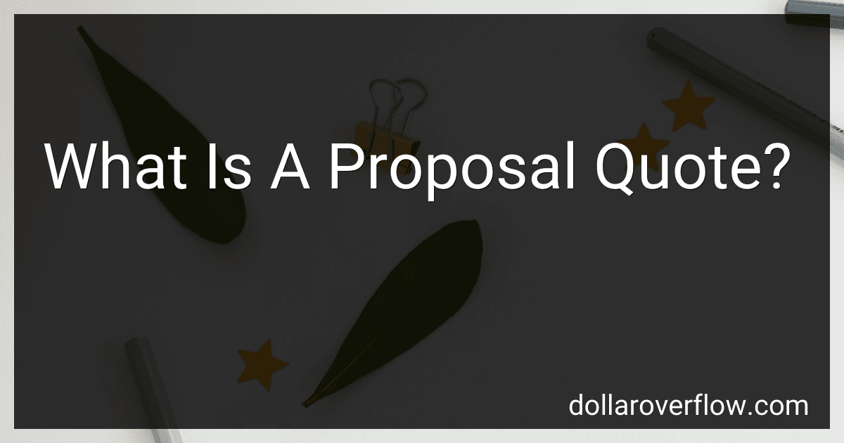 What Is A Proposal Quote? image