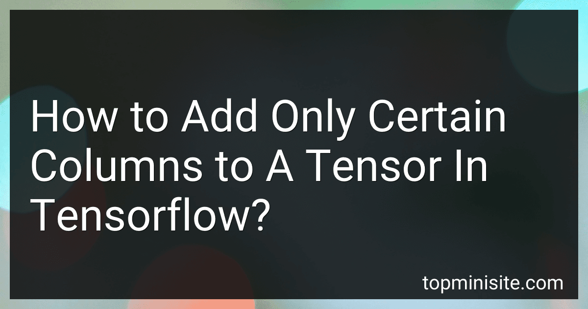 How to Add Only Certain Columns to A Tensor In Tensorflow? image