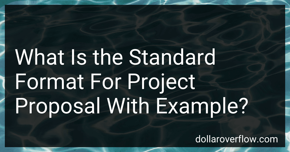 What Is the Standard Format For Project Proposal With Example? image