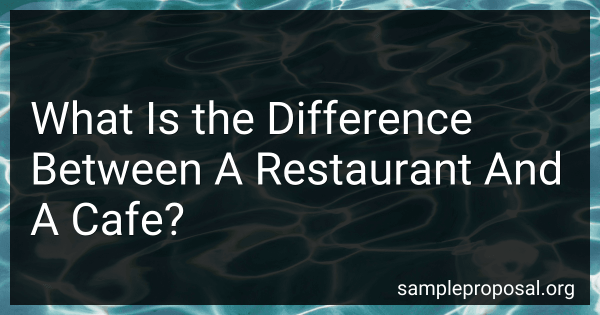 What Is the Difference Between A Restaurant And A Cafe? image