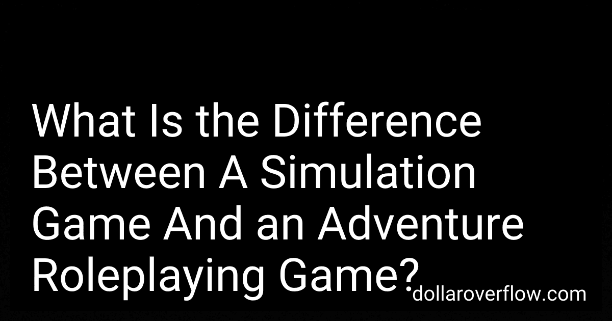 What Is the Difference Between A Simulation Game And an Adventure Roleplaying Game? image