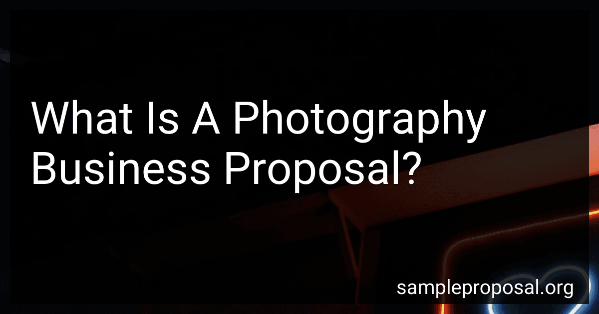 What Is A Photography Business Proposal? image