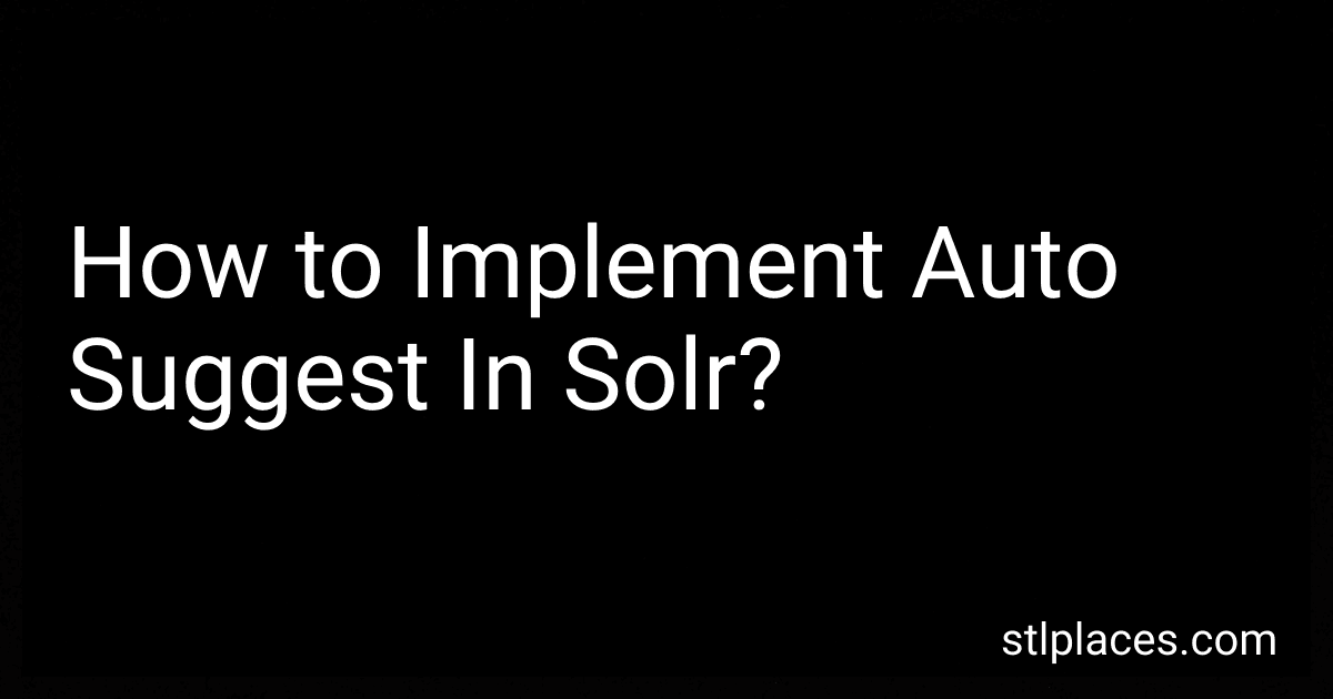 How to Implement Auto Suggest In Solr? image