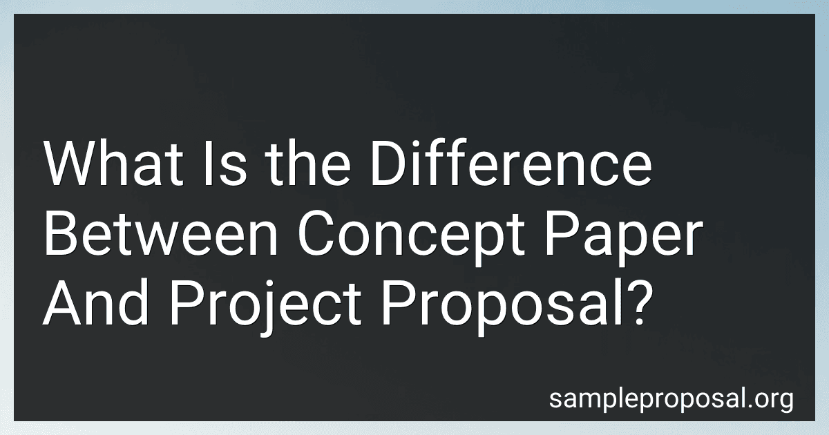 What Is the Difference Between Concept Paper And Project Proposal? image
