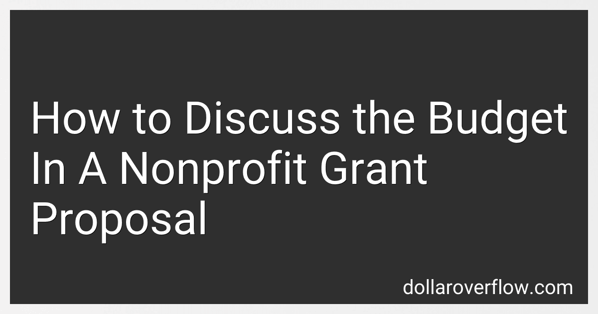 How to Discuss the Budget In A Nonprofit Grant Proposal image