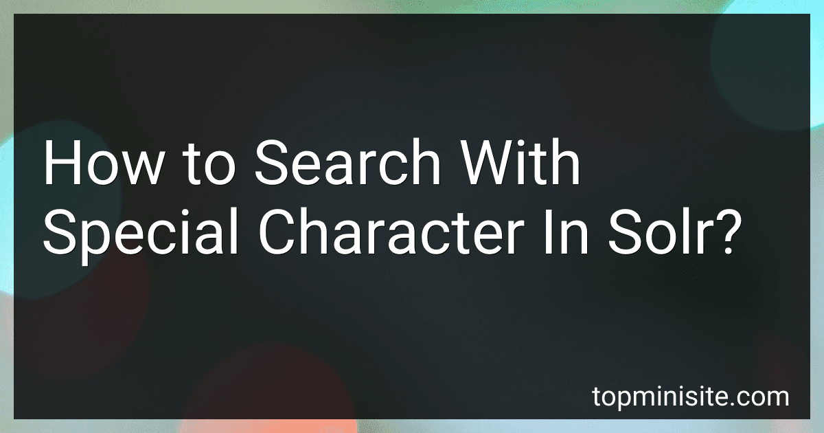 How to Search With Special Character In Solr? image