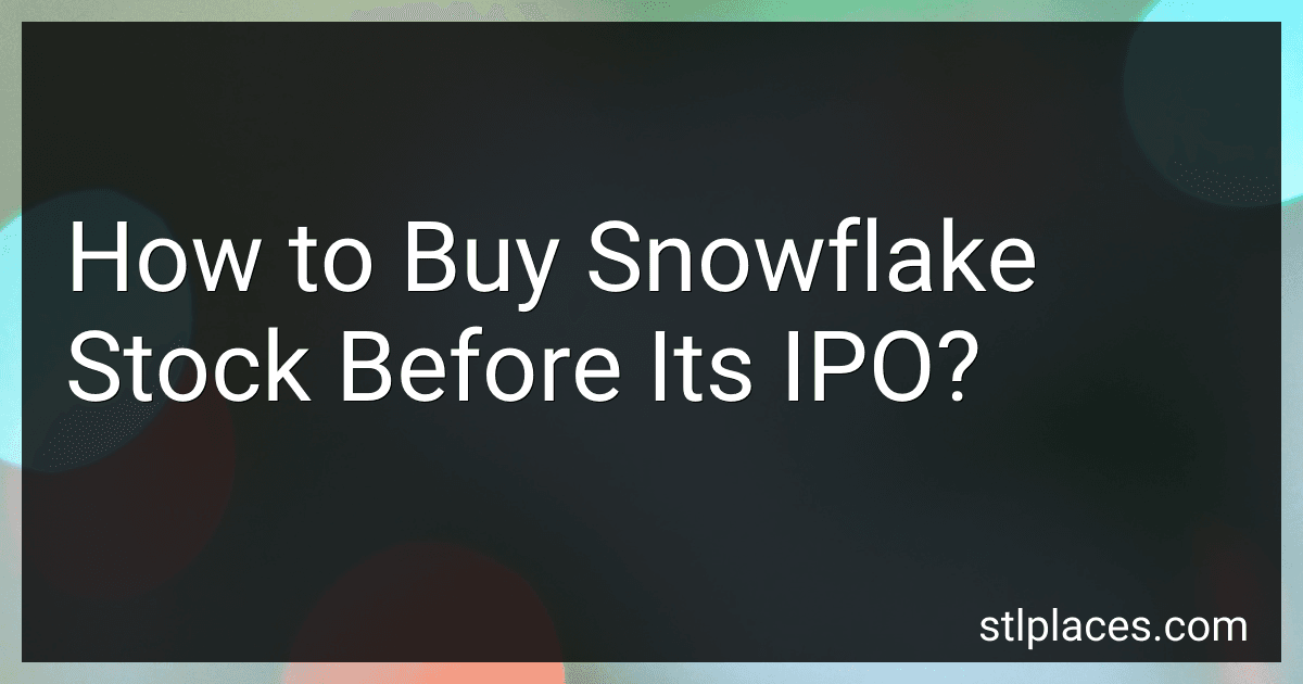How to Buy Snowflake Stock Before Its IPO? image