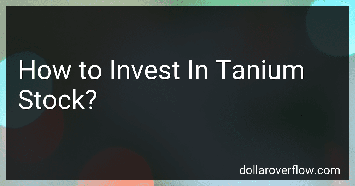 How to Invest In Tanium Stock? image