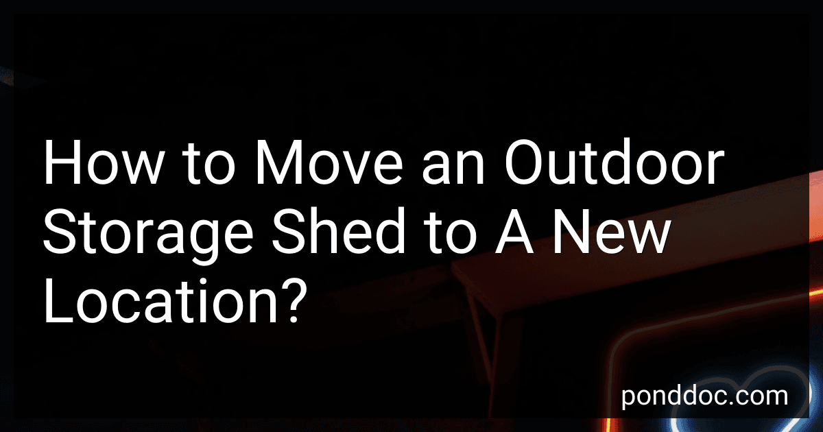 How to Move an Outdoor Storage Shed to A New Location? image
