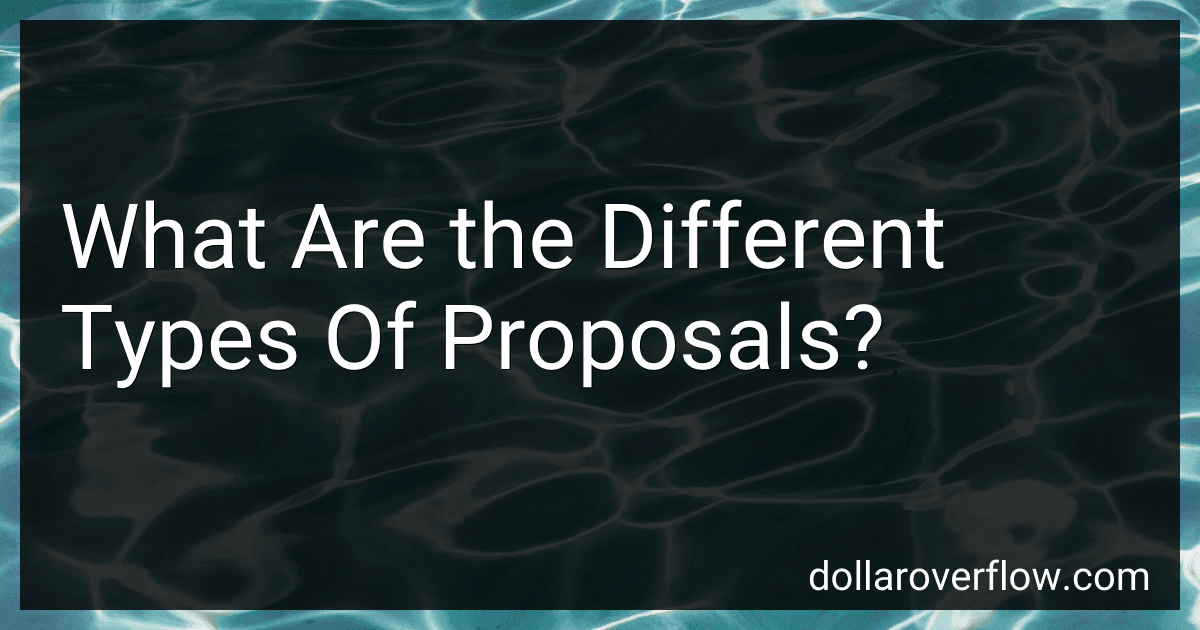 What Are the Different Types Of Proposals? image