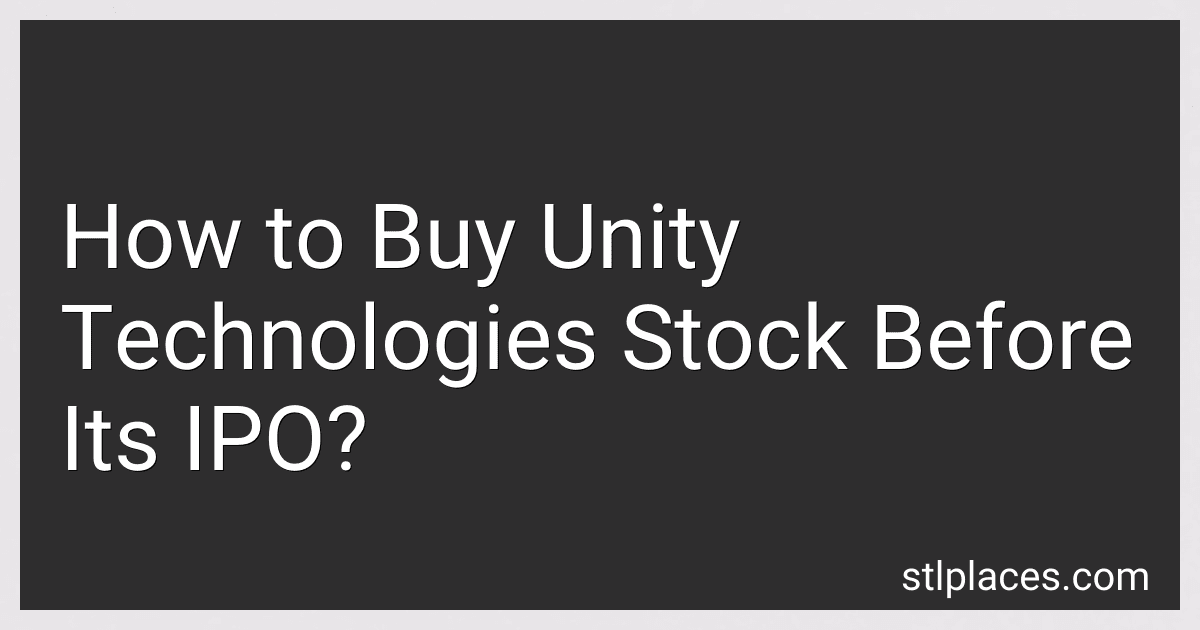 How to Buy Unity Technologies Stock Before Its IPO? preview