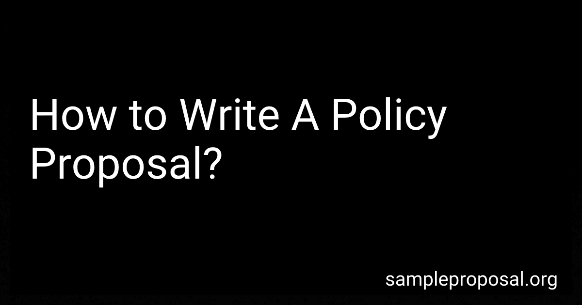 How to Write A Policy Proposal? image