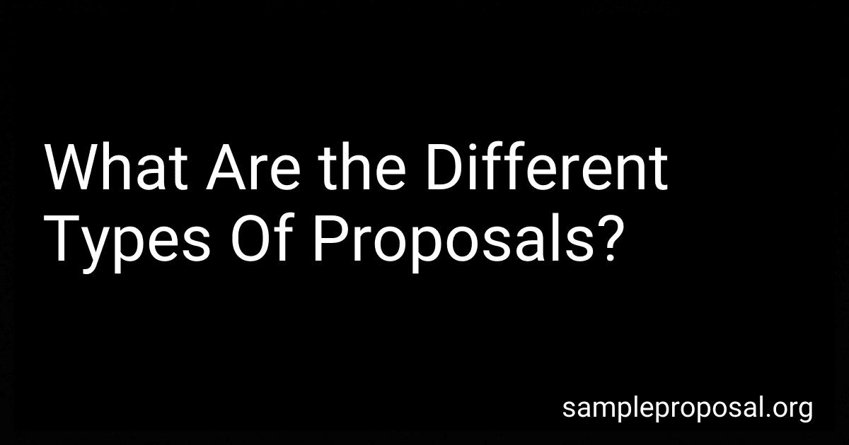 What Are the Different Types Of Proposals? image