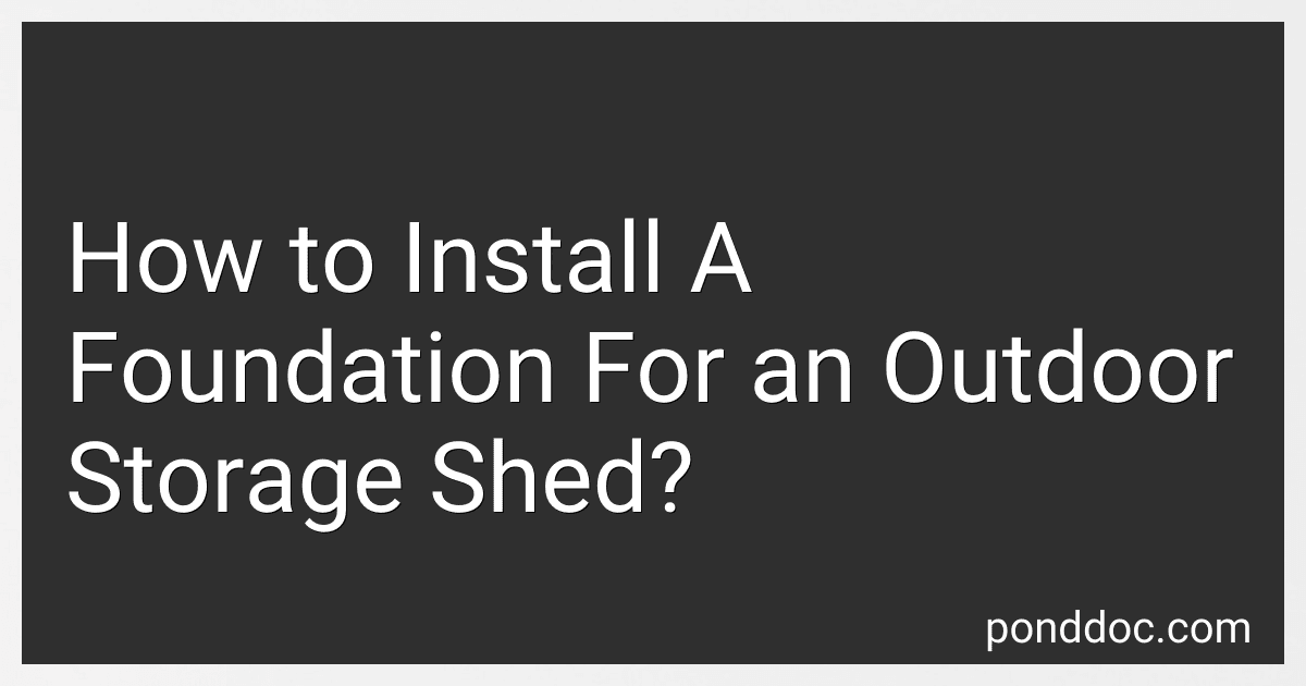 How to Install A Foundation For an Outdoor Storage Shed? image