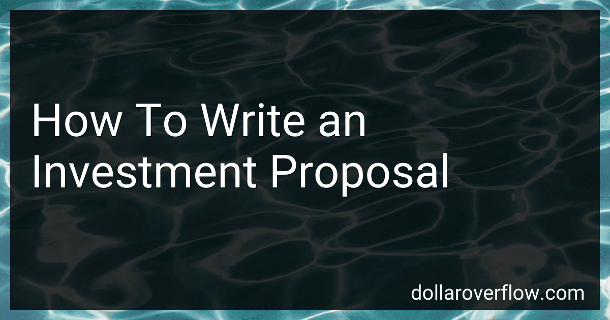 How To Write an Investment Proposal image