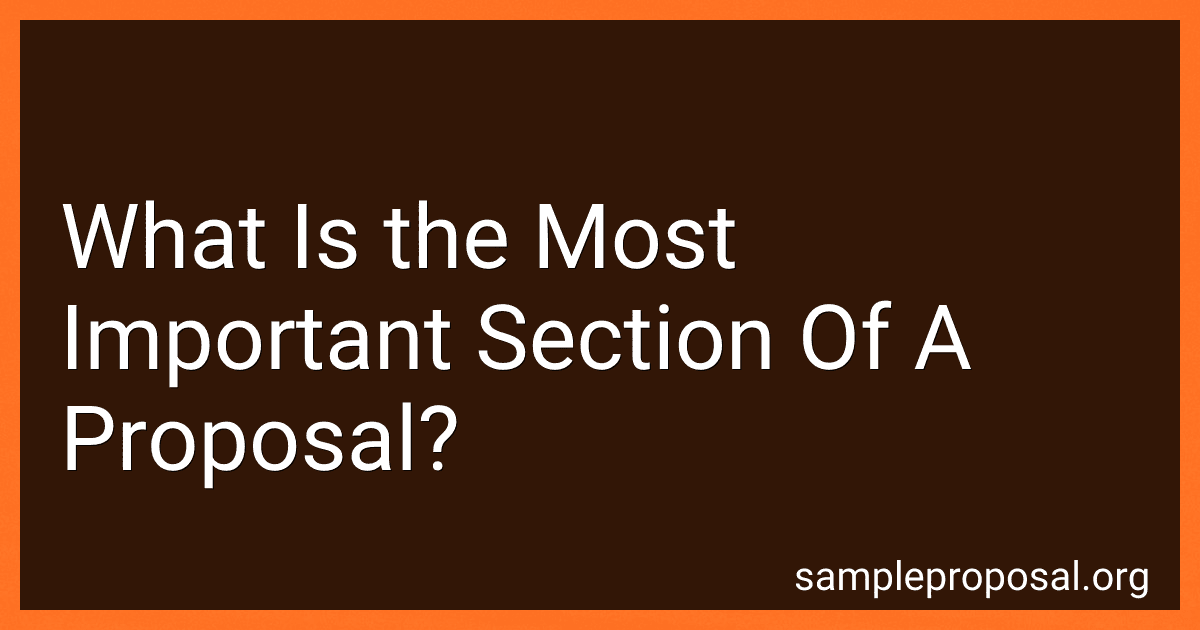 What Is the Most Important Section Of A Proposal? image