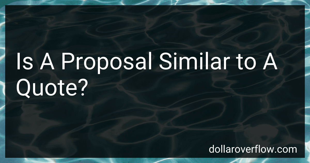 Is A Proposal Similar to A Quote? image