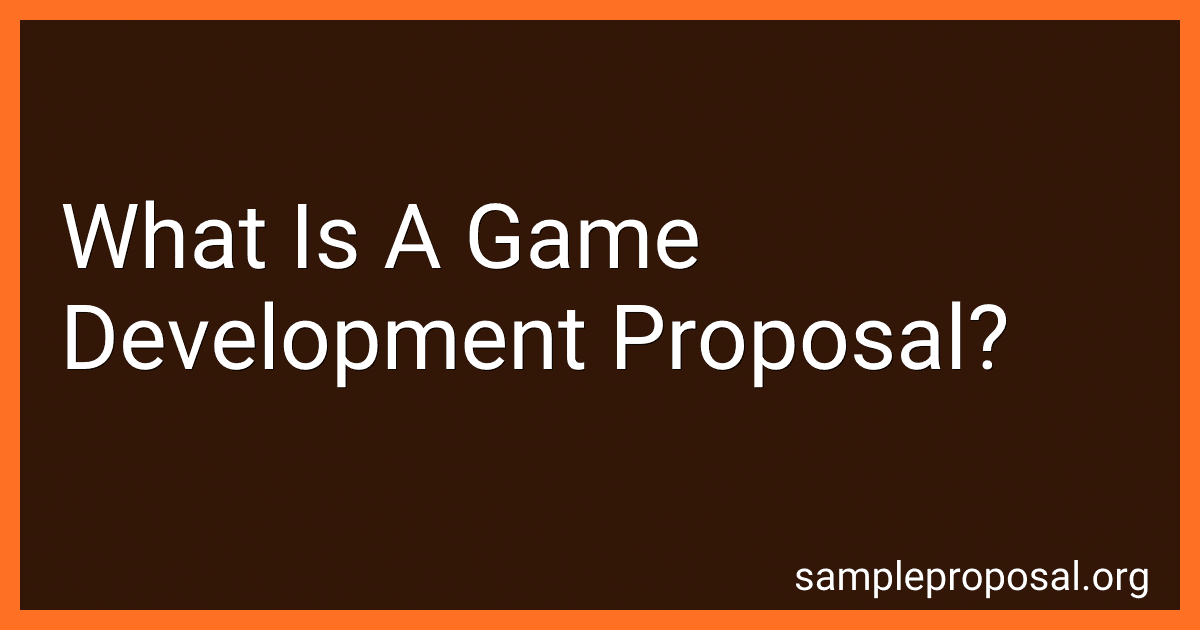 What Is A Game Development Proposal? image