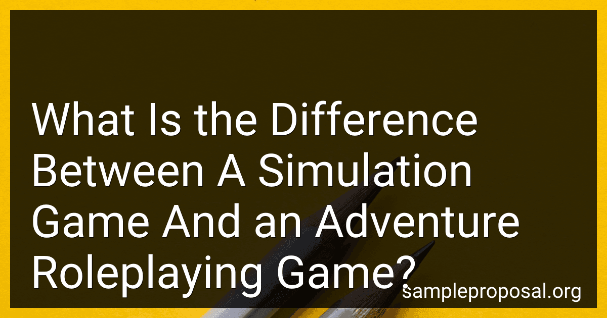What Is the Difference Between A Simulation Game And an Adventure Roleplaying Game? image