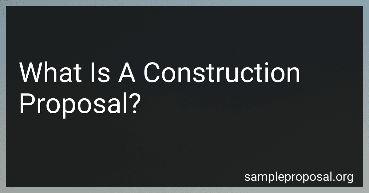 What Is A Construction Proposal? image