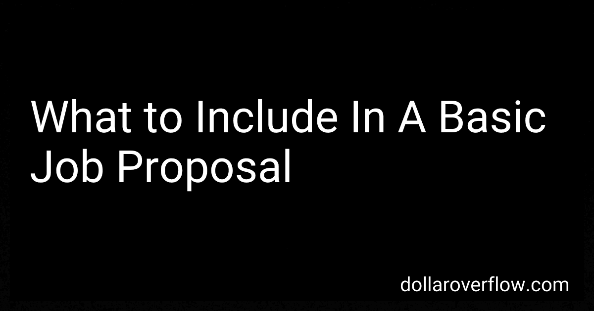 What to Include In A Basic Job Proposal image