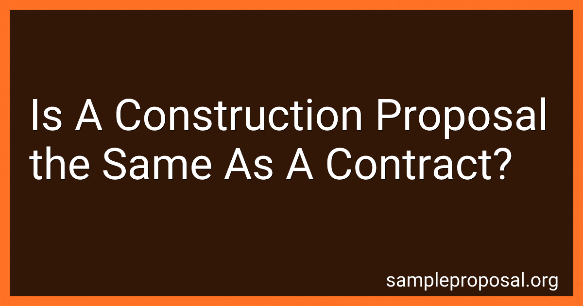 Is A Construction Proposal the Same As A Contract? image