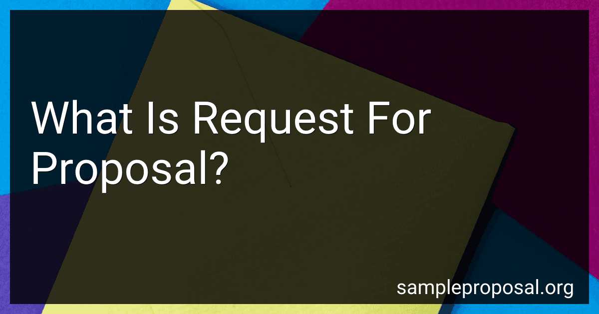What Is Request For Proposal? image