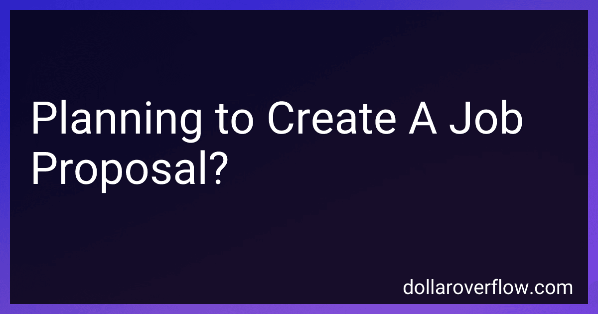 Planning to Create A Job Proposal? image