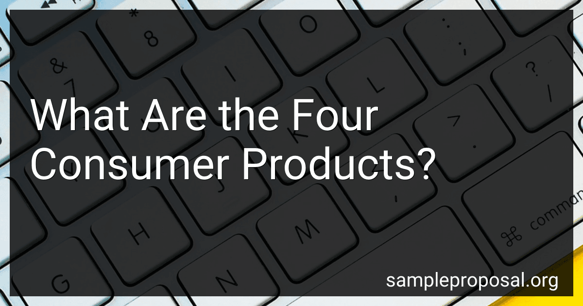 What Are the Four Consumer Products? image