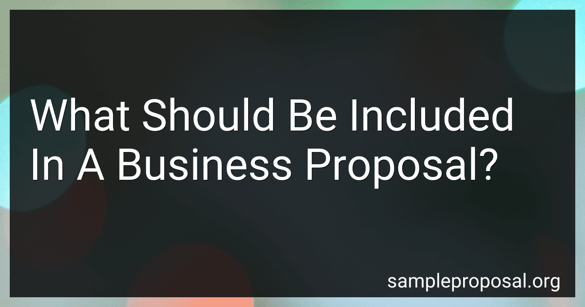 What Should Be Included In A Business Proposal? image