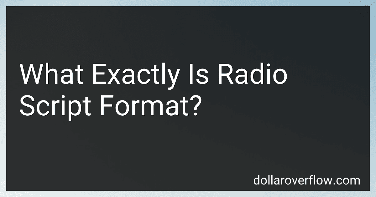 What Exactly Is Radio Script Format? image