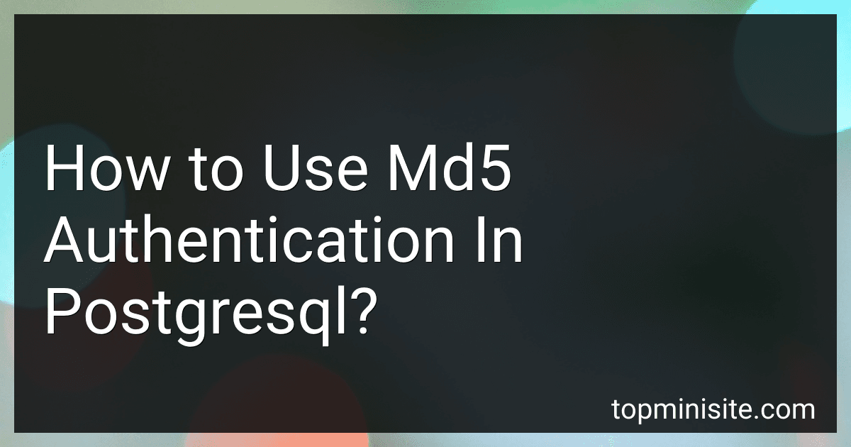 How to Use Md5 Authentication In Postgresql? image