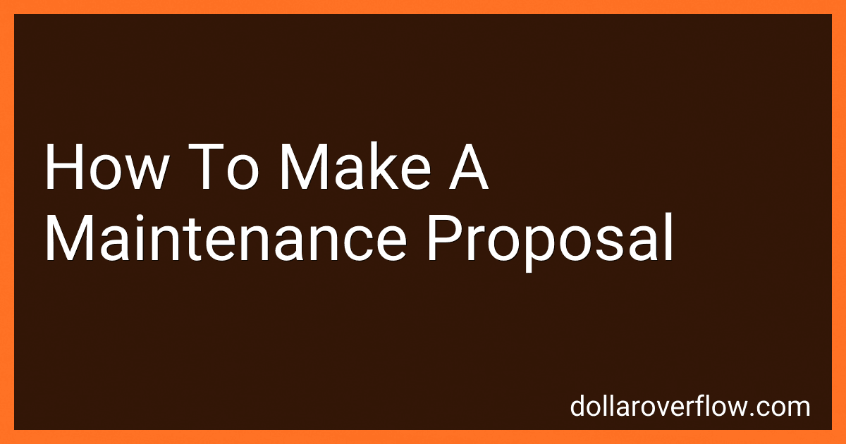 How To Make A Maintenance Proposal image