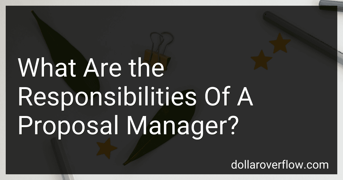 What Are the Responsibilities Of A Proposal Manager? image