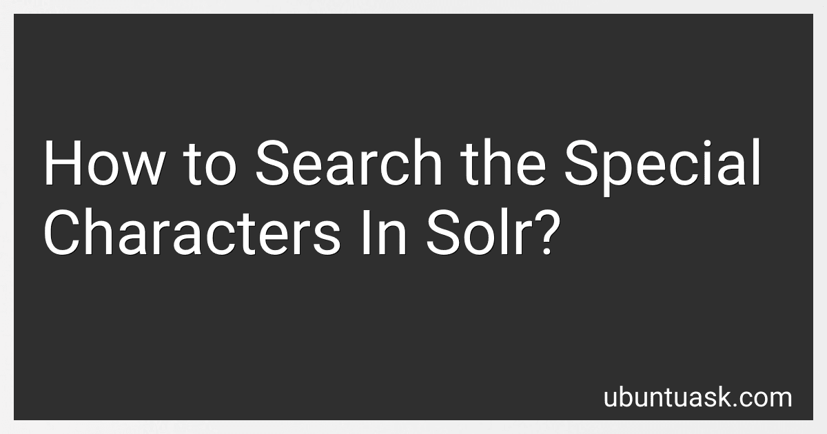 How to Search the Special Characters In Solr? image