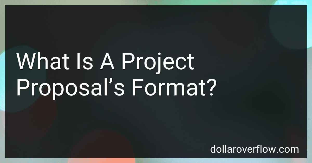 What Is A Project Proposal’s Format? image