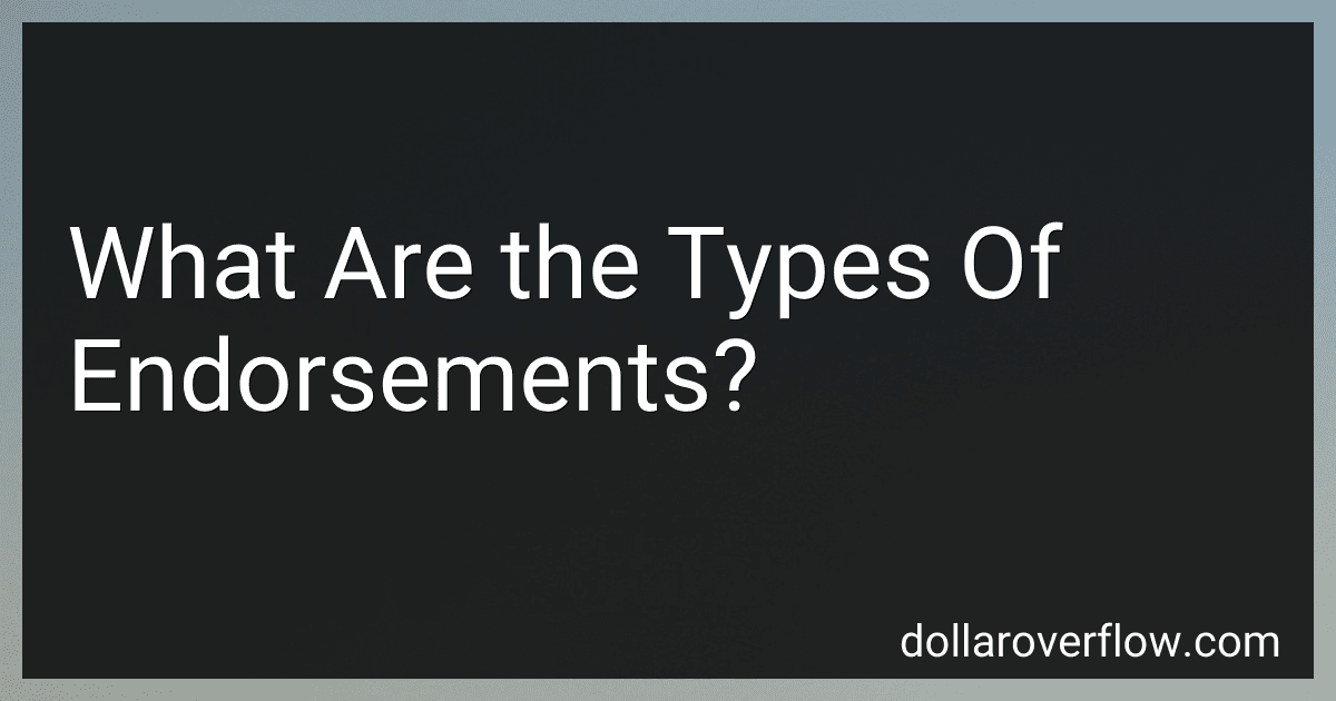 What Are the Types Of Endorsements? image