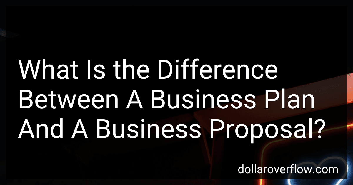 What Is the Difference Between A Business Plan And A Business Proposal? image