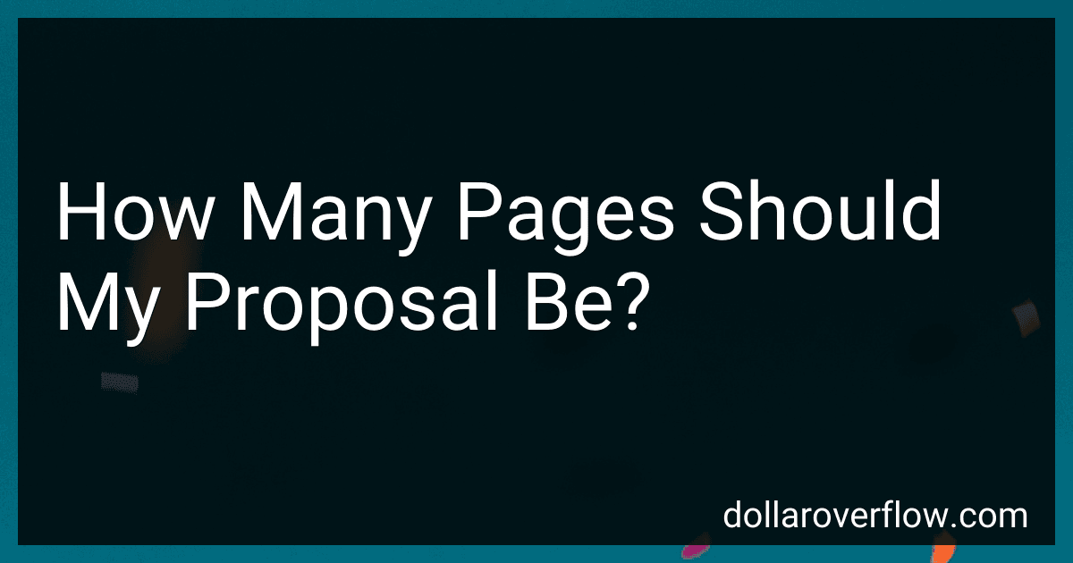 How Many Pages Should My Proposal Be? image