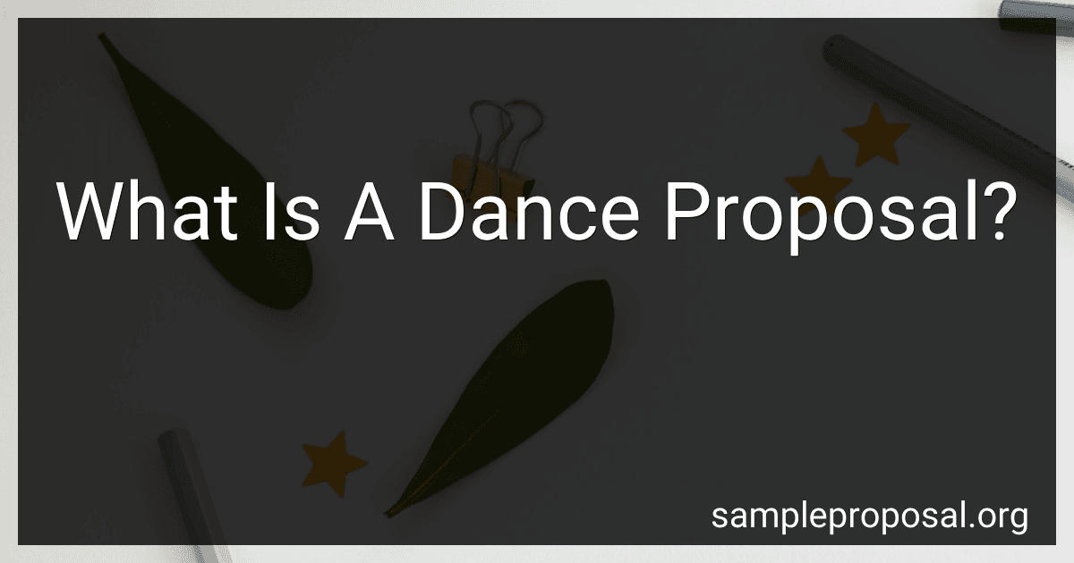 What Is A Dance Proposal? image