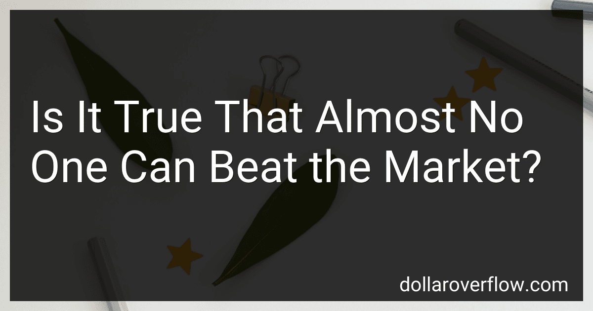 Is It True That Almost No One Can Beat the Market? image