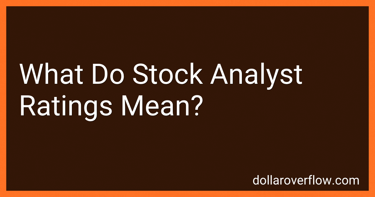 What Do Stock Analyst Ratings Mean? image