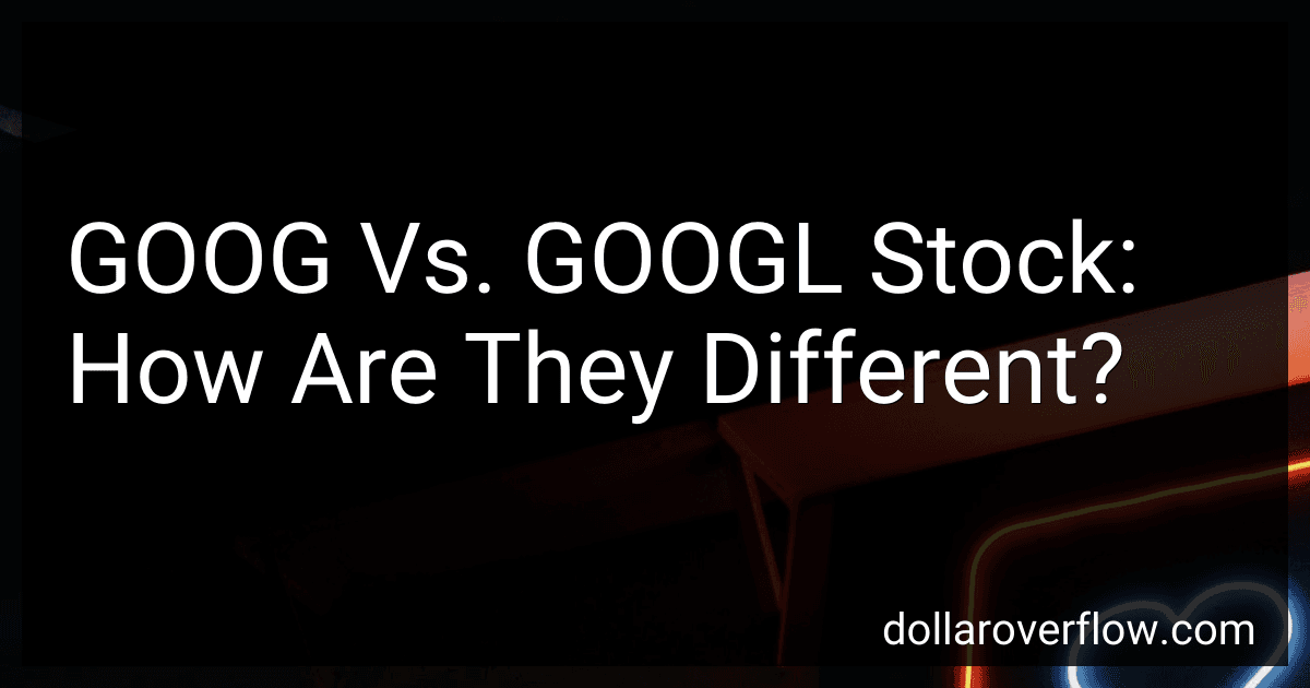 GOOG Vs. GOOGL Stock: How Are They Different? image
