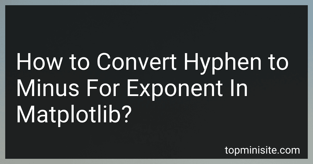 How to Convert Hyphen to Minus For Exponent In Matplotlib? image