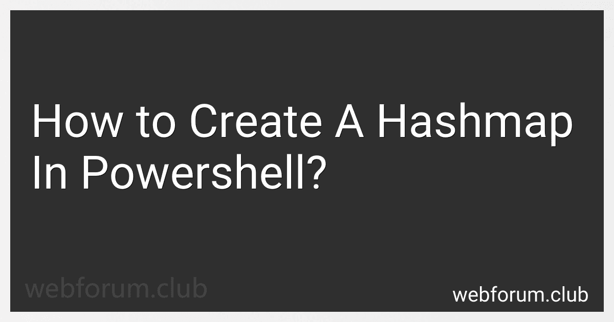 How to Create A Hashmap In Powershell? image