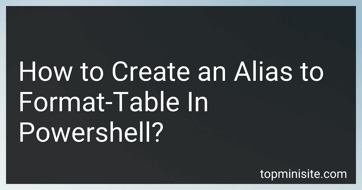 How to Create an Alias to Format-Table In Powershell? preview