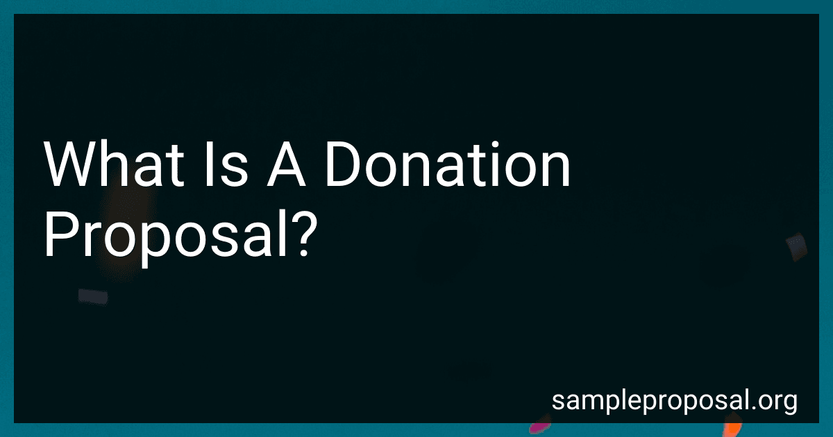 What Is A Donation Proposal? image
