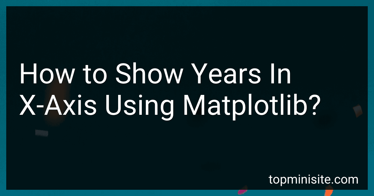 How to Show Years In X-Axis Using Matplotlib? image