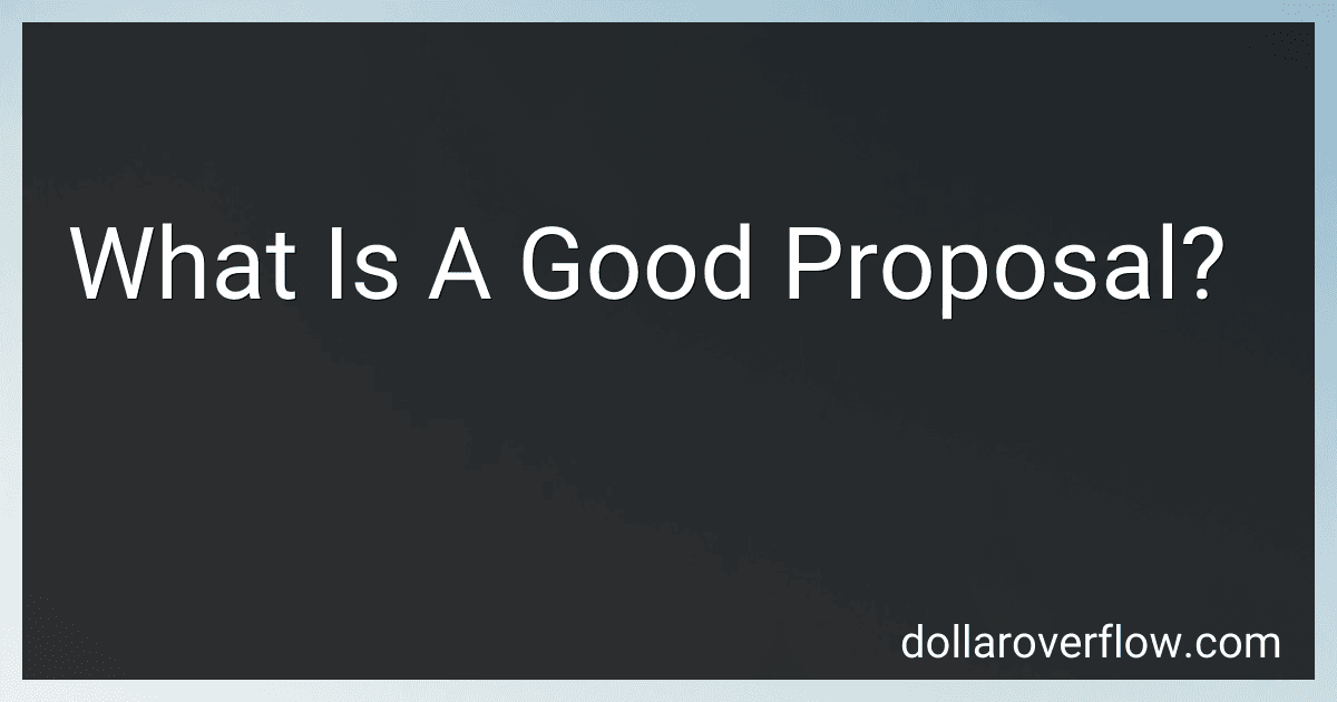What Is A Good Proposal? image